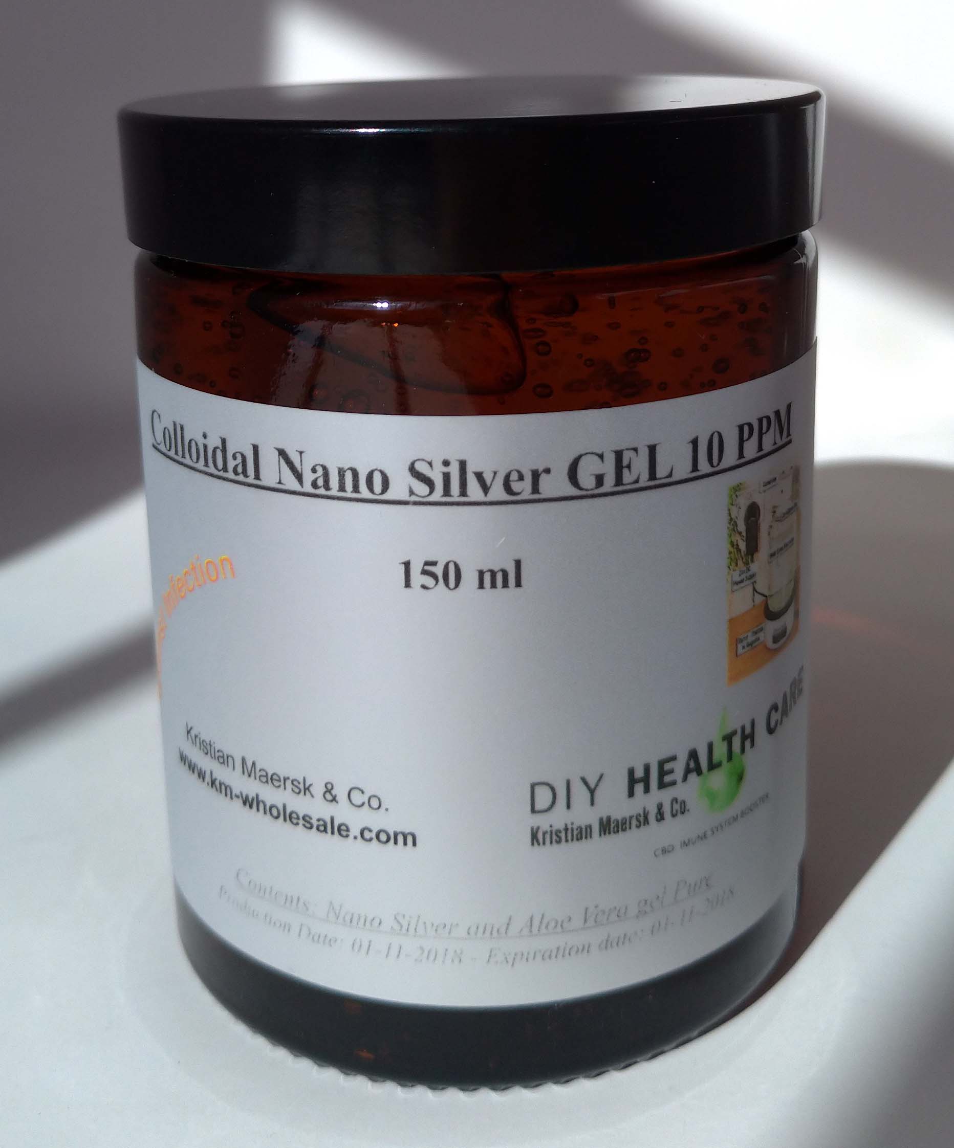 Colloidal Nano Silver Gel 10 PPM 150ml Sundheds Produkter Kristian